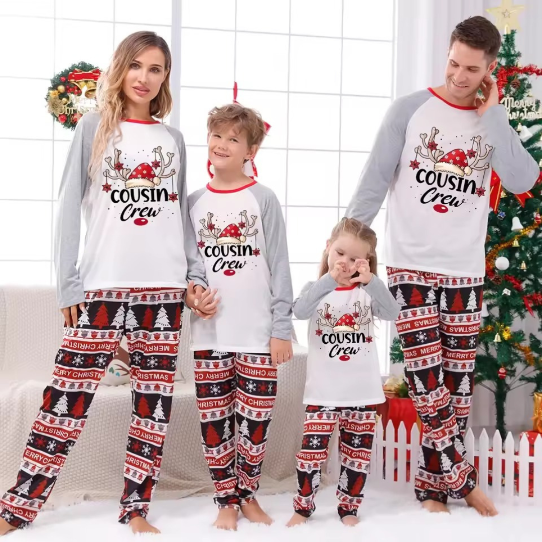 Pijamas Navidad Familia <br/> Dulce Ciervo Feliz
