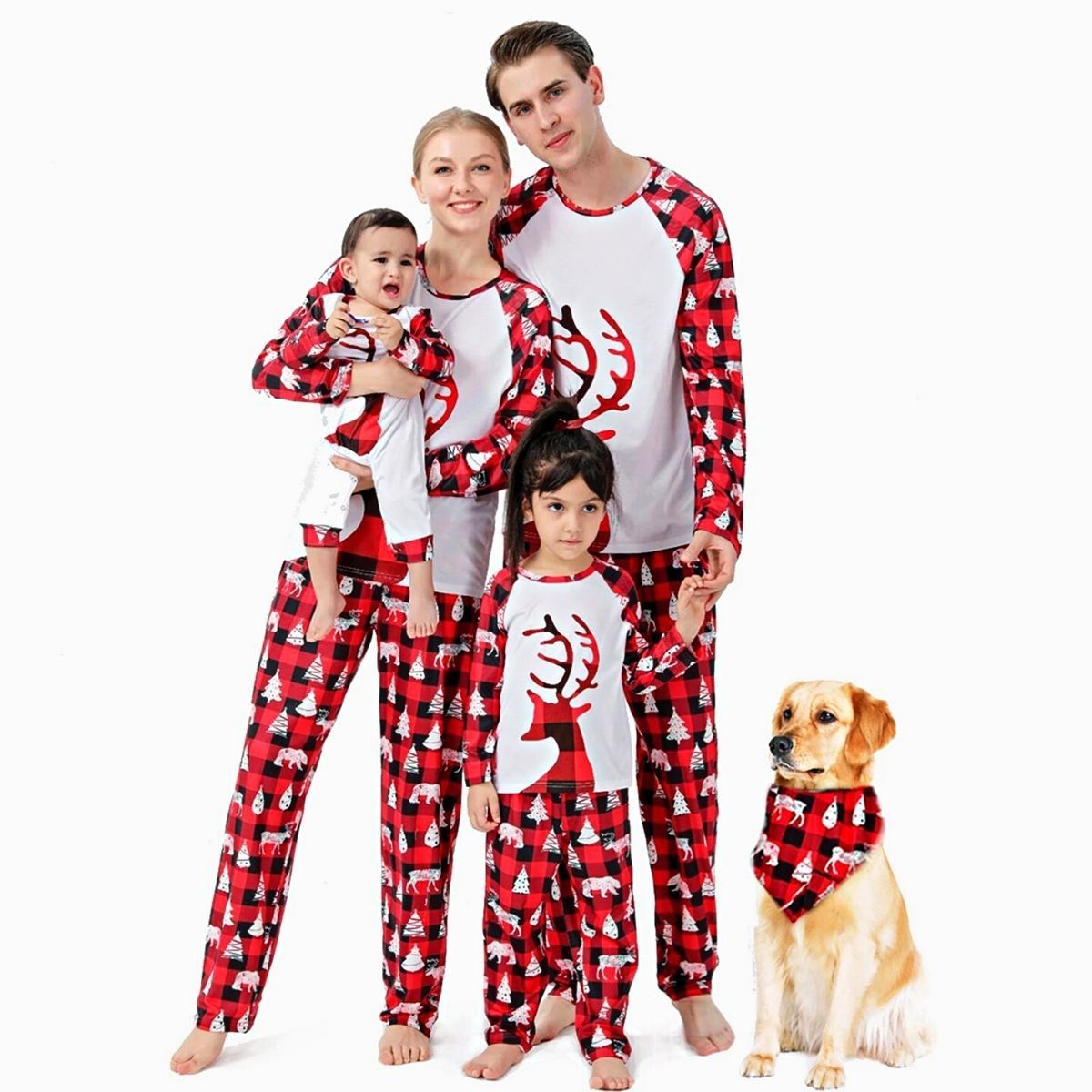 Pijamas Navidad Familia <br/> Dibujo del Alce