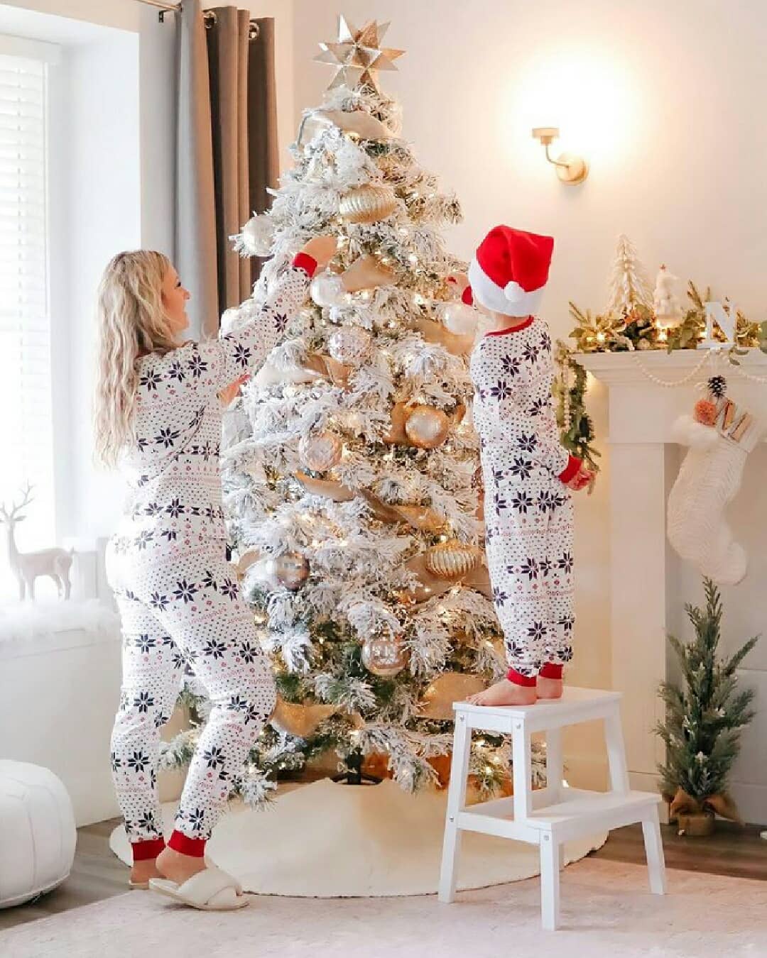 Pijamas Navidad Familia <br/> Mapas de Nieve
