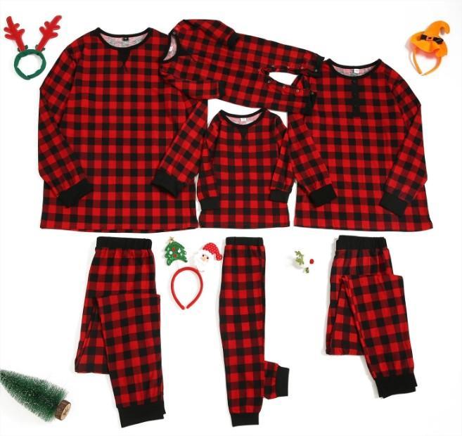 Pijamas Navidad Familia <br/> Pinturas Rojas y Negras