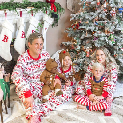 Pijamas Navidad Familia <br/> Renos y Abetos